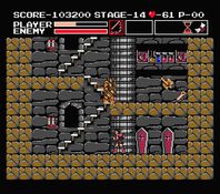 une photo d'Ã©cran de Vampire Killer sur MSX
